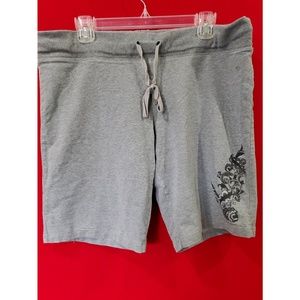 Danskin Now Gray Shorts w/ Black Pattern